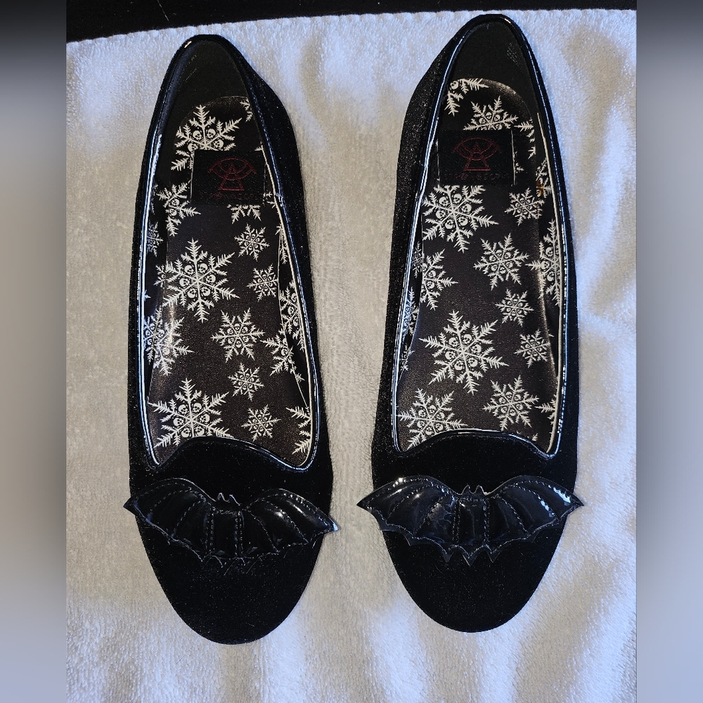 Strange CVLT Velvet Bat Flats.